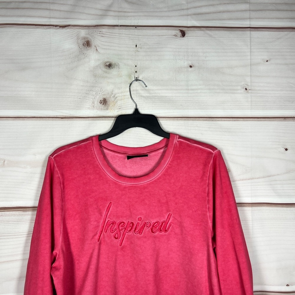 Lane Bryant Top Womens 18 20 Orange Sweatshirt Pullover Inspired Garment Dyed - Picture 6 of 10
